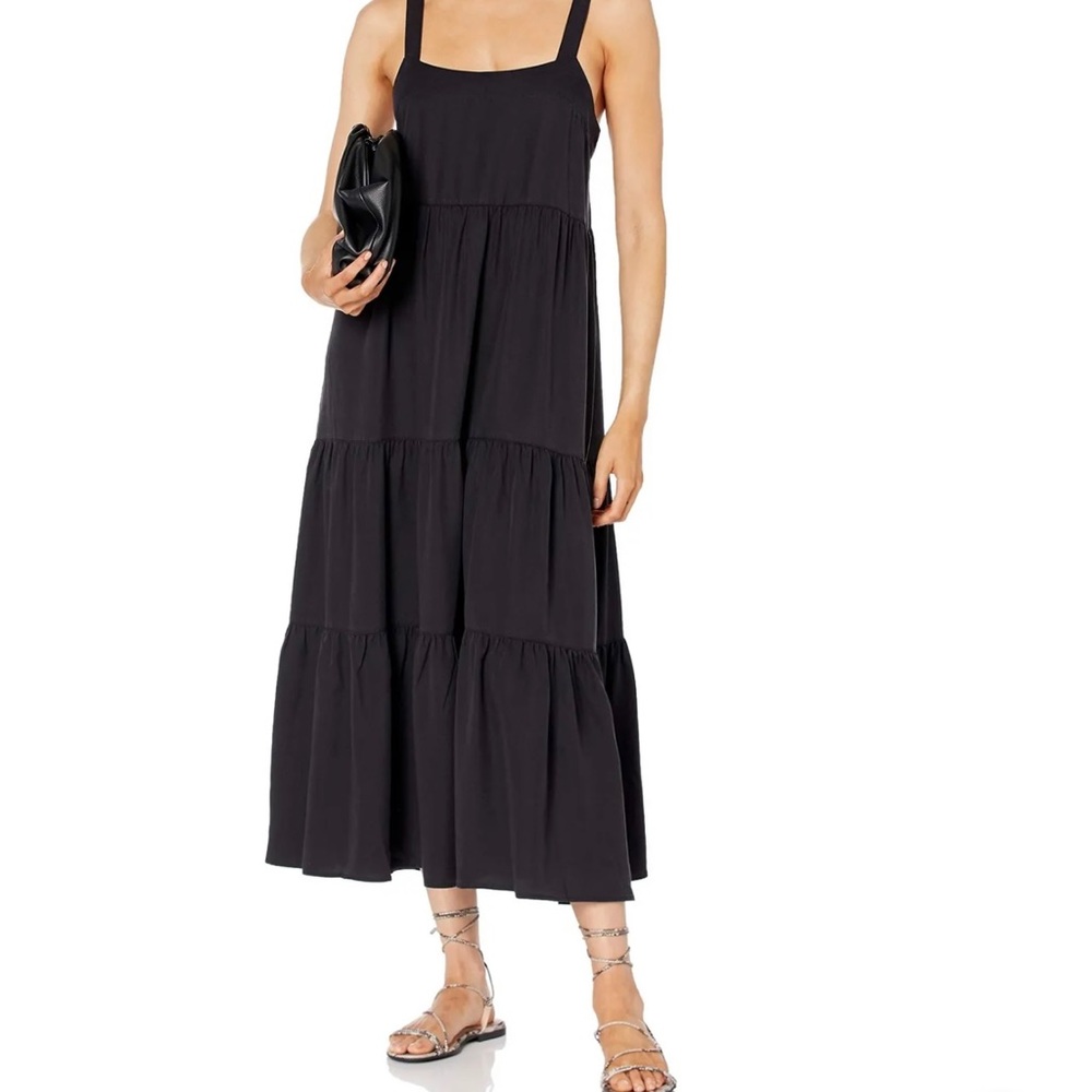 The Drop Britt Tiered Maxi Tent Women's Dress Blue Size XS